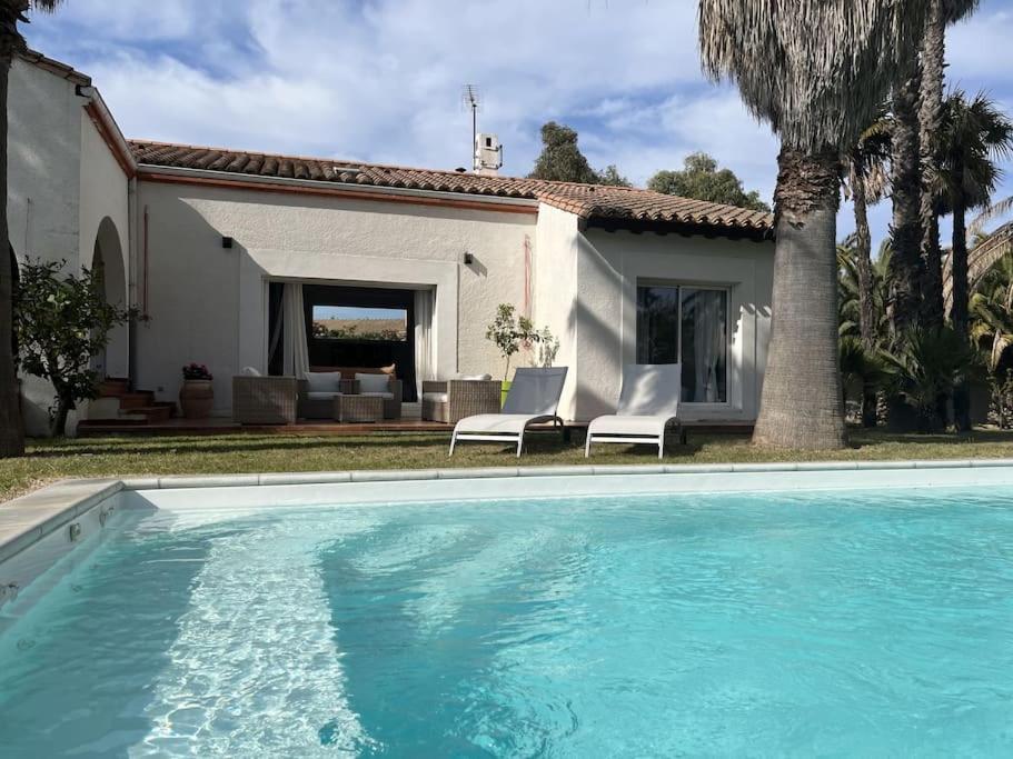 Villa Avec Magnifique Piscine Et Grand Jardin, A 2 Pas Du Golf Et De La Plage Saint-Cyprien  Exterior foto