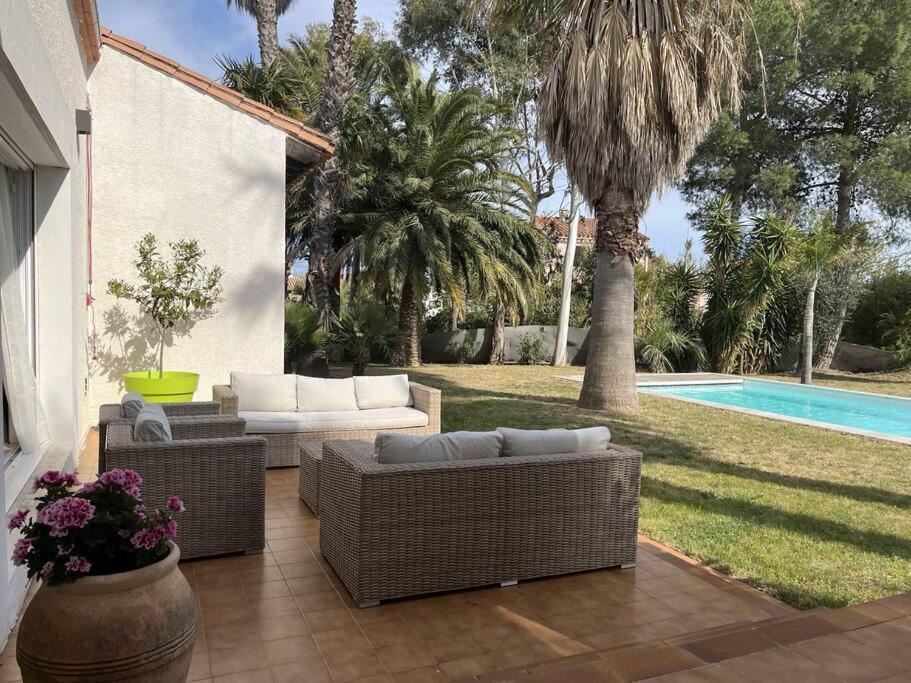 Villa Avec Magnifique Piscine Et Grand Jardin, A 2 Pas Du Golf Et De La Plage Saint-Cyprien  Exterior foto